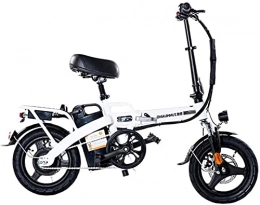 CCLLA Bicicletas eléctrica CCLLA Bicicleta eléctrica para Adultos, Bicicleta Plegable con Motor sin escobillas de 350 WAh, 36 V, la batería de Litio más Alta de 28 Ah, Rueda de 14 Pulgadas, Velocidad máxima de 25 km / h, bi