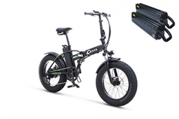 Ceaya Bicicleta Ceaya Bicicleta Electrica 48V Plegable - E-Bike 20", Actualizar Bici Electrica Urbana Ligera para Adulto (Negro(batería Dual))