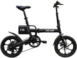 CEXTT Bicicleta Eléctrica Plegable, 250W 36V Bicicletas Eléctricas A Prueba De Agua, Apretones De Espuma Manillar Plegable For Viajar, Es Un Socio Muy Fiable (Color : Black)