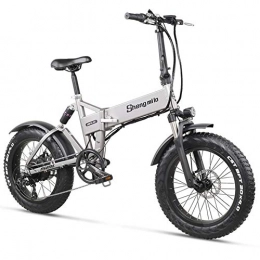 CHANGXIE Bicicletas eléctrica CHANGXIE Ebike Bici eléctrica 48V500W montaña de la Bicicleta de Litio de la batería del Motor del Marco Plegable de Aluminio de 20 Pulgadas Fat Tire Adultos eléctrica Moto de Nieve