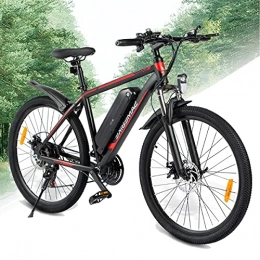 CHEIRS Bicicleta CHEIRS Motor de 350 W, Bicicleta de montaña eléctrica de 26"con batería extraíble de Iones de Litio de 36 V y 10 Ah, Engranajes Profesionales de 21 velocidades, Pantalla de Instrumentos LCD, Black