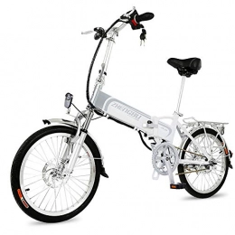 CHJ Bicicletas eléctrica CHJ Bicicleta Elctrica, Motor 36V400W, Batera de Litio 14.5AH Asistida 60KM, Marco de Aleacin de Aluminio Plegable, Adecuado para Hombres Y Mujeres
