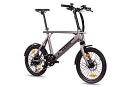 CHRISSON Bicicletas eléctrica Chrisson 20ERTOSSILVER Bicicleta Electrica de 20" Plateada, Unisex-Adult, Normal