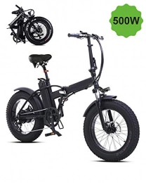 EJOYDUTY Bicicletas eléctrica Ciudad bicicleta elctrica para los adultos, e ciclo de la bici elctrica, de 20 pulgadas X 4 Fat Tire de bicicletas elctricas, 5 velocidades Bicicletas Deportes de Montaa de suspensin completa
