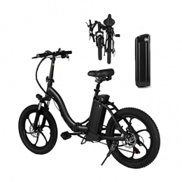 CKAN Bicicleta eléctrica, Bicicleta eléctrica Plegable con Motor de 350W, Bicicleta eléctrica de 20"para Adultos, Batería de Litio de 48V y 10 AH