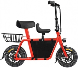 GJJSZ Bicicleta Coche eléctrico para padres e hijos, velocidad variable Pequeño portátil ultraligero Mini automóvil para adultos Pequeño doble absorción de choque Batería de litio Bicicleta al aire libre Aventura