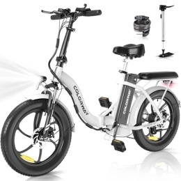 COLORWAY Bicicletas eléctrica COLORWAY 20 ''*3.0''Bicicleta eléctrica, EBike Plegable con batería extraíble de 36V 15Ah, 7 velocidades, con Motor de 250W, con Pantalla LCD, Alcance de hasta 45-100 KM, con Bolsa para Bicicleta.