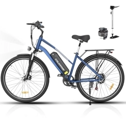 COLORWAY  COLORWAY Bicicleta eléctrica, bicicleta electrica con neumáticos grandes de 28 pulgadas, con motor de 250W, 7 velocidades, batería de 36V / 15Ah, 45-100 KM, con pantalla LCD.