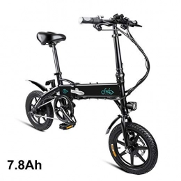 Crazywind Unisex Elctrico Bicicleta Plegable Plegable Bicicleta Seguro Ajustable Porttil para Ciclismo - Negro, 7.8Ah
