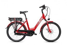 Cycle Denis Bicicleta Cycle Denis DeVille 26 Nexus 3 - Bicicleta eléctrica para mujer (46 cm, ion de litio, 468 Wh, 90 km), color rojo