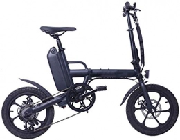 CYSHAKE Bicicletas eléctrica CYSHAKE Zuhause 16 Pulgadas Bicicleta Plegable elctrica 36V 13Ah batera de Litio Bicicleta elctrica Vari-Velocidad 350W Pequeo Bicicleta elctrica Mit Kotflgel (Color : Black)