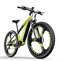 cysum Bicicleta cysum M520 E-Bike Bicicleta eléctrica de montaña de 29 Pulgadas con batería extraíble de 48 V 14 Ah E-Bike de Resistencia 50-80 km para Adultos (Verde)