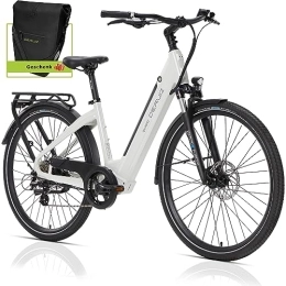 DERUIZ Bicicletas eléctrica DERUIZ Bicicleta eléctrica de 28 pulgadas, bicicleta eléctrica para hombre Pedelec Citybike, 250 W / 48 V / 13, 4 AH 40 N.m BAFANG Motor, Trekking Ebike para mujer, hasta 120 km, 25 km / h (blanco A)