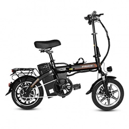 DKZK Bicicleta, 350 W 48 V Velocidad 25 Km/H, Resistencia MáXima 160 Km, BateríA ExtraíBle con Pantalla LCD, Bicicleta EléCtrica Asistida Plegable Impermeable PortáTil