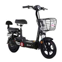 DODOBD Bicicletas eléctrica DODOBD Bicicleta Eléctrica para Adultos, Ebike Cuadro de Acero de Alto Carbono 14 '' Bicicleta Eléctrica 250W 48V12AH Batería de Litio Batería Extraíble (Velocidad Máxima 20 Km / H)