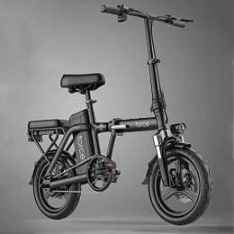 DODOBD Bicicletas eléctrica DODOBD Bicicleta Eléctrica Plegable, Bicicleta Eléctrica Bicicleta Eléctrica Neumático de 14"Bicicleta Eléctrica 400W Potente Motor 48V Batería Extraíble Marco de Acero de Alto Carbono