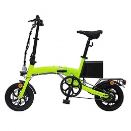 Dpliu-HW Bicicleta Dpliu-HW Bicicleta Eléctrica Coche eléctrico Pequeña Mini batería de Litio Coche eléctrico Plegable 10.4A Duración de la batería 30~40KM (Color : Green)