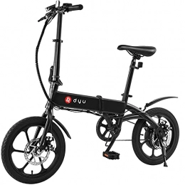 Dyu Bicicletas eléctrica DYU A1F Bicicleta Eléctrica Plegable - 16" Bicicletas Eléctricas Portátiles para Mujer, Velocidad máxima 25KM / H Motor 250W Batería 5.2Ah Viaje 25-40KM EBike con Pantalla LCD