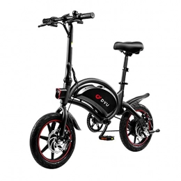 Dyu Bicicleta DYU Bicicleta eléctrica plegable de 14 pulgadas para adulto, 250 W, velocidad de hasta 30 km / h, 30 km el largo alcance, 36 V 10 Ah, batería de City E-Bike