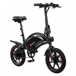 AmazeFan Bicicletas eléctrica DYU D3F Bicicleta eléctrica Plegable, Bicicleta de aleación de Aluminio de 240 W, batería de Iones de Litio extraíble de 36 V, 6 Ah / 10 Ah con 3 Modos de conducción