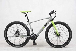 E-Life Designer City - Bicicleta eléctrica, color gris y verde
