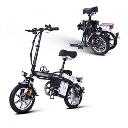 KPLM Bicicletas eléctrica Ebike Plegable con batera de 350W 48V / 12AH, Bicicleta elctrica Plegable de 14 Pulgadas para Adultos, Bicicleta elctrica Plegable con Pedales de Bicicleta, hasta 40 KM / H