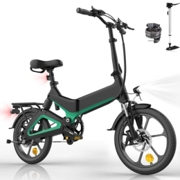 ELEKGO Bicicleta ELEKGO 16" Bicicleta Eléctrica, 250W Plegable Eléctrica, con Batería De 7, 8Ah / 36V, con Asistencia De Pedal, para Adolescentes y Adultos, Alcance De 35-70 KM