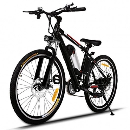 Eloklem Bicicleta Eloklem Bicicleta eléctrica de montaña, 250W, Batería 36V 8Ah (Negro, 26 Inch)