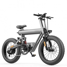 HHHKKK Bicicletas eléctrica Eléctrica Plegable Bicicletas 400W, 48V para Hombre Bicicletas 7 Velocidad Variable Fat Tire Camino de la Bicicleta de la Bici con Nieve Pedales Frenos de Disco Hidráulicos