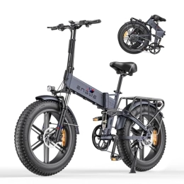 ENGWE Bicicletas eléctrica ENGWE Engine Pro Bicicleta eléctrica plegable de 20 pulgadas, bicicleta eléctrica, para hombre y mujer, con batería extraíble de 48 V, 16 Ah, 25 km / h hasta 120 km de alcance, color gris