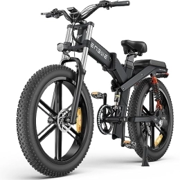 ENGWE Bicicleta ENGWE X26 Bicicleta Eléctrica Plegable con 26" x 4.0 Fat Tire Batería Dual Extraíble 48V19.2AH / 10AH Kilometraje 150 km, 3 Suspensión Triple Shimano 8-Velocidades Ebike Todo Terreno