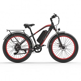 Extrbici Bicicleta Extrbici Bicicleta eléctrica de montaña para Hombres y Mujeres con batería de Litio Impermeable de Banda Gruesa 48V13AH XF650 Red