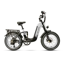 Extrbici Bicicletas eléctrica Extrbici Bicicleta Eléctrica Unisex para Adultos con Neumáticos Gordos y Luz LED Kommoda (Blanco)