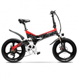Extrbici Bicicleta Extrbici G650 - Bicicleta elctrica Plegable, 7 velocidades, 48 V, 500 W, Motor sin escobillas 10, 4 Ah / 12, 8 AH, Pedal de batera de Litio, suspensin Completa y Frenos de Disco, Red 10.4A