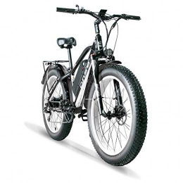 Extrbici Bicicleta Extrbici XF650 - Bicicleta eléctrica, 26 pulgadas, aleación de aluminio, 48 V, 13 Ah, batería de litio, 7 velocidades, 21 velocidades, XF650 1000W 48V 13A 7S Negro y Blanco