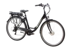 F.lli Schiano Bicicleta F.lli Schiano E- Moon 28", Bicicleta eléctrica de Paseo, Mujer, Negra