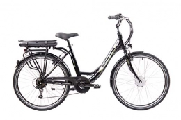 F.lli Schiano Bicicleta F.lli Schiano E- Moon Bicicleta eléctrica, Adultos Unisex, Negra, 26"