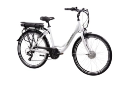 F.lli Schiano Bicicleta F.lli Schiano E- Moon Bicicleta eléctrica, Unisex-Adult, Blanco, 26