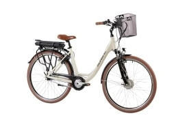F.lli Schiano Bicicletas eléctrica F.lli Schiano E- Moon Trek Series Bicicleta eléctrica, Unisex-Adult, Blanco Antiguo, 28