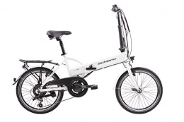 F.lli Schiano Bicicleta F.lli Schiano E- Sky Bicicleta elctrica Plegable, Unisex Adulto, Blanca, 20