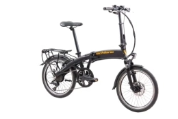 F.lli Schiano Bicicleta F.lli Schiano Galaxy 20'', Bicicleta Eléctrica Plegable, Unisex Adulto, Negra