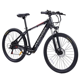 GTWO Bicicleta F1 Bicicleta montaña, Ruedas 27, 5 Pulgadas, Bicicleta eléctrica de transmisión 7 velocidades para Adultos, Frenos de Disco Dobles (Negro Rojo)