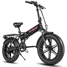 Fafrees Bicicletas eléctrica Fafrees Bicicleta de montaña eléctrica "750" Motor Fat Tire de 20 pulgadas, neumáticos de grasa 48 V / 12, 8 Ah, plegable, 150 kg, bicicleta eléctrica para adultos y playa