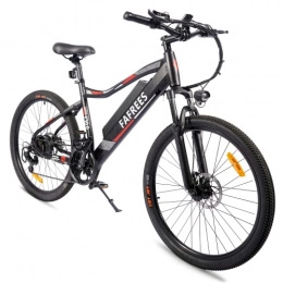 Fafrees Bicicletas eléctrica Fafrees Bicicleta eléctrica de montaña F100 de 26 pulgadas, con batería de 48 V / 11, 6 Ah, Shimano 7S, bicicleta eléctrica para hombre y mujer, color negro