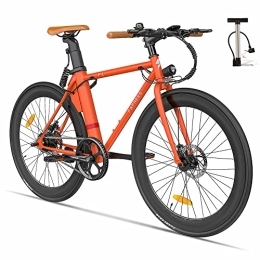 Fafrees Bicicletas eléctrica Fafrees Bicicleta eléctrica F1, Bicicleta de Carretera eléctrica para Adultos de 250W con neumáticos 700C*28, batería extraíble de 36V 8.7Ah, 25km / h, Naranja