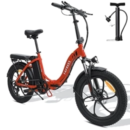 Fafrees Bicicleta Fafrees Bicicleta eléctrica F20 de 20 pulgadas, 36 V, 15 Ah, batería extraíble con gran capacidad, 20 pulgadas x 3.0 Fat Turre, bicicleta eléctrica plegable, Shimano 10S, unisex