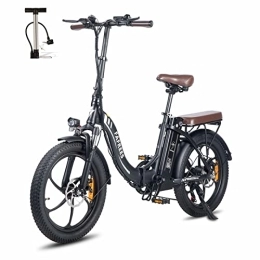 Fafrees Bicicletas eléctrica Fafrees Bicicleta eléctrica F20-PRO, 20 Pulgadas Plegable Bicicleta Urbana eléctrica, 250 W fatbike, 18Ah batería, Rango de 140 km, E-Bike para Adultos, Negro