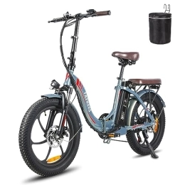 Fafrees Bicicletas eléctrica Fafrees Bicicleta eléctrica F20-PRO, 20 Pulgadas Plegable Bicicleta Urbana eléctrica, 250 W fatbike, 18Ah batería, Rango de 70-130 km, E-Bike para Adultos, Verde