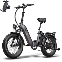 Fafrees Bicicletas eléctrica Fafrees FF20 Polar Fatbike E Bike - Bicicleta Eléctrica de 20 Pulgadas para Hombre con Batería de 48 V y 10, 4 Ah x 2 Baterías, Bicicleta Eléctrica Plegable Shimano 7S de 65 N.m hasta 160 KM