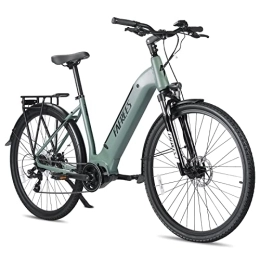 Fafrees Bicicleta FAFREES FM9 Bicicleta Urbana Eléctrica Batería de Tubo Integrada de 15Ah, Bicicleta Eléctrica con un par de hasta 65 N.m, Capacidad de Carga 150KG, Recomiende las Alturas del Jinete: 168-220CM (verde)